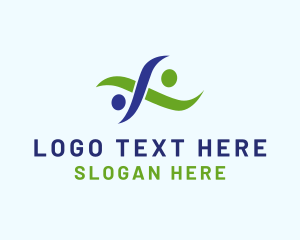Loop - Tech Teamwork People logo design