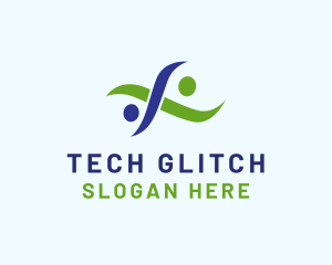 Tech Teamwork People logo design