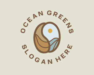 Coffee Bean Ocean logo design