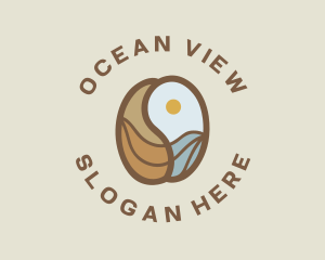 Coffee Bean Ocean logo design