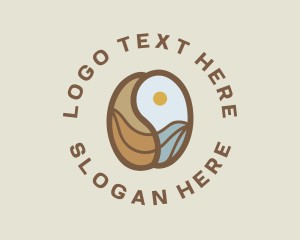 Beverage - Coffee Bean Ocean logo design