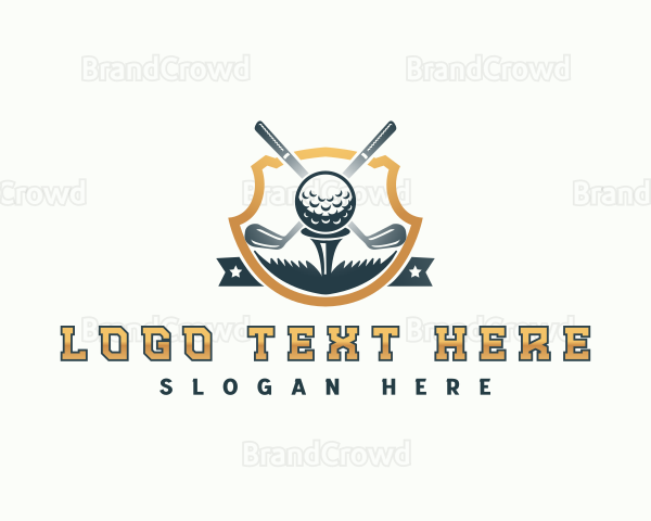 Golf ball Shield Tournament Logo