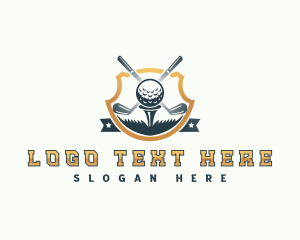 Golf Ball - Golf ball Shield Tournament logo design