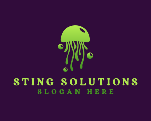 Sting - Bubble Marine Jellyfish logo design