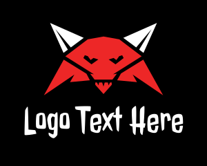 Spooky - Evil Fox Skull logo design