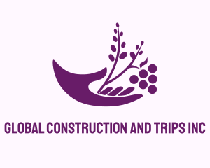 Produce - Hand Grape Plant logo design