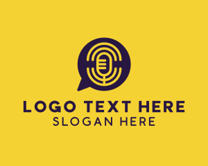 Podcaster - Chat Music Podcast logo design