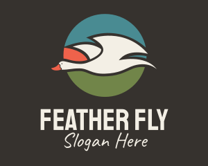 Flying Goose Badge logo design