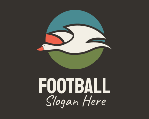 Farmer - Flying Goose Badge logo design
