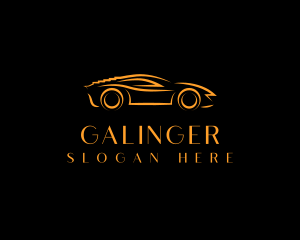 Dealership - Cool Orange Race Car logo design