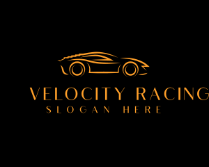 Cool Orange Race Car logo design