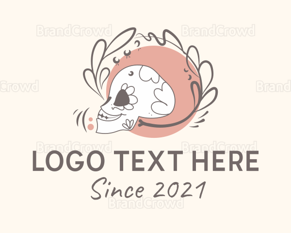 Decorative Skull Head Logo