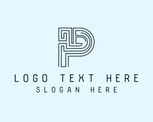 Technology - Digital Maze Programming logo design