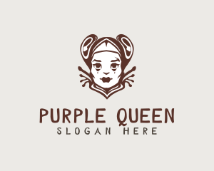 Mythical Queen Cartoon logo design