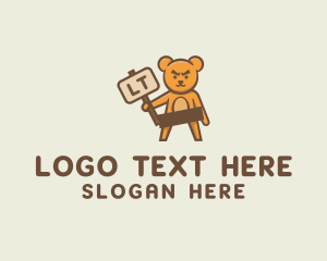 Nude - Teddy Bear Auction logo design