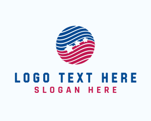 Financial - Patriotic American Globe logo design