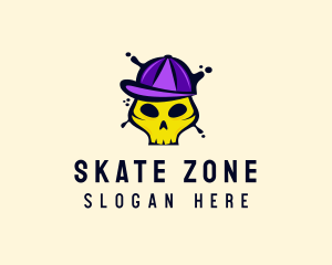 Skull Graffiti Cap logo design