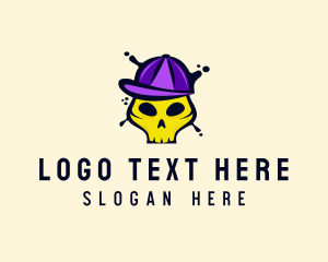 Mascot - Skull Graffiti Cap logo design