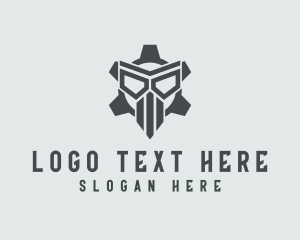 Stream - Gear Streamer Skull logo design