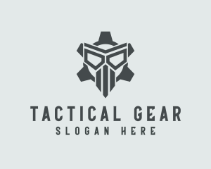 Tactical - Gear Streamer Skull logo design