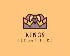 Colorful King Crown  logo design