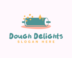 Dough - Sweet Pastry Rolling Pin logo design