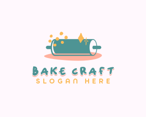 Sweet Pastry Rolling Pin logo design