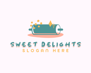 Sweet Pastry Rolling Pin logo design