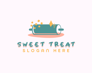 Sweet Pastry Rolling Pin logo design