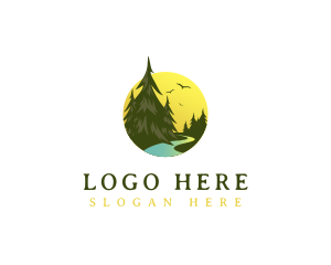 Forestry - Pine Tree River logo design