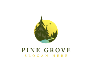 Pine - Pine Tree River logo design