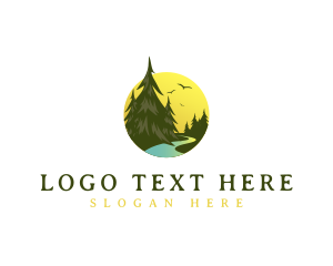 Pine Tree - Pine Tree River logo design