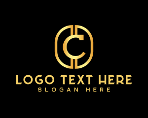 Letter C - Gold Crypto Investment logo design
