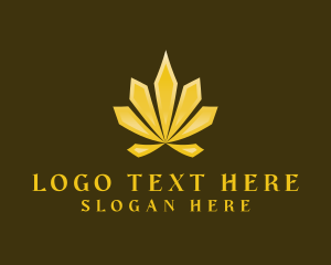 Golden - Golden Cannabis Weed logo design