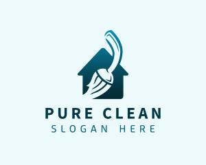 Housekeeping Cleaning Mop logo design