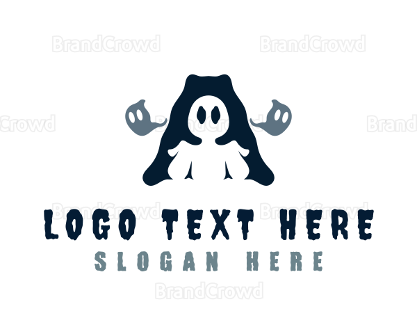 Scary Ghost Letter A Logo
