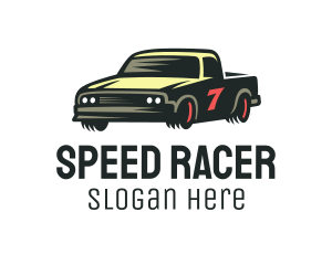 Car Service - Pickup Truck Race Car logo design