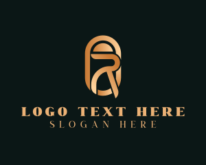 Gold - Luxury Business Letter R logo design