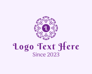 Purple - Feminine Flower Cosmetics Boutique logo design