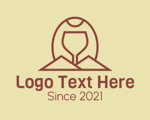 Brown - Wine Glass Mountain logo design