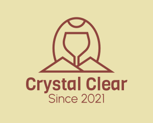 Glassware - Wine Glass Mountain logo design