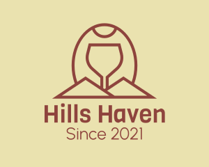 Wine Glass Mountain  logo design