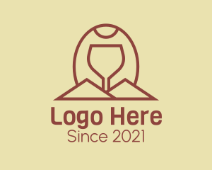 Hills - Wine Glass Mountain logo design