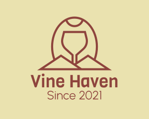 Wine Glass Mountain  logo design