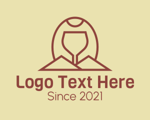 Wine - Wine Glass Mountain logo design
