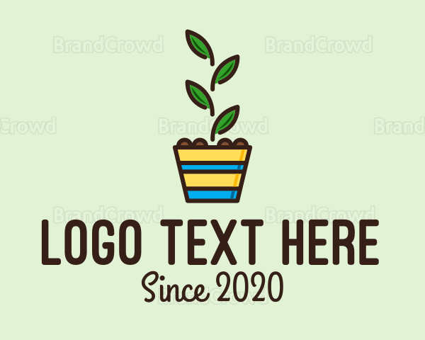 Colorful Plant Pot Logo