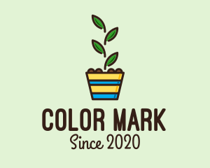 Colorful Plant Pot  logo design