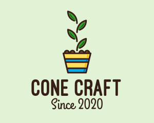 Colorful Plant Pot  logo design