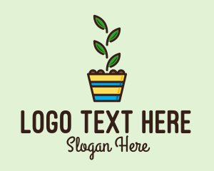 Colorful Plant Pot  Logo