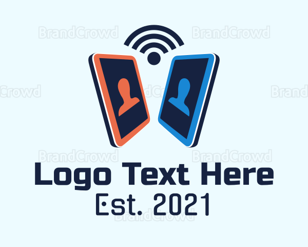 Mobile WiFi Telecommunication Logo